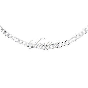 Łańcuszek figaro diamentowany płaski 4,1 mm