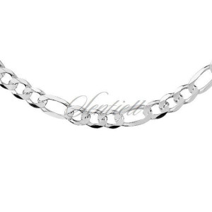 Łańcuszek figaro diamentowany płaski 8 mm