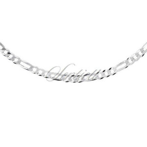 Łańcuszek diamentowany figaro płaskie pr. 925 Ø 0100 rodowany
