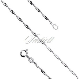 Bransoletka srebrna splot singapur 1,2mm