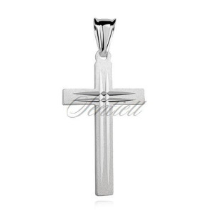 Srebrny (pr.925) krzyżyk diamentowany