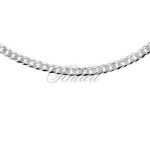 Łańcuszek pancerka rodowany diamentowany płaski 4,3 mm