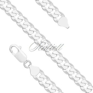 Bransoletka pancerka diamentowana płaska 8 mm
