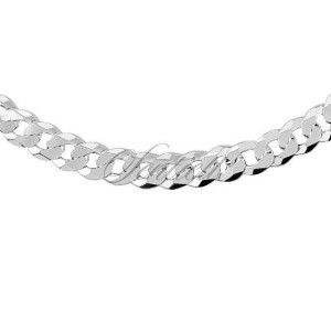 Łańcuszek pancerka rodowany diamentowany płaski 8 mm