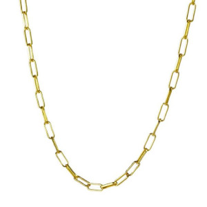 Choker pozłacany łańcuch z dużych oczek