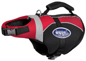 AQUA SPORT Kamizelka asekuracyjna kapok dla psa DRY rozm XS czerwona