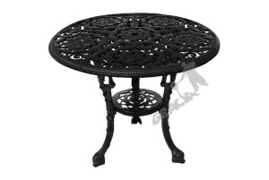 Stół Ogrodowy Żeliwny Ø 80 Cm Ażurowy Żeliwo Retro Styl