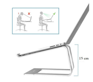 Podstawka stojak pod laptop, notebook, uchwyt stolik ALUMINIOWY Agog ER1
