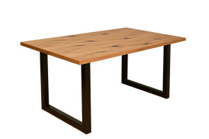 STÓŁ DĘBOWY TYPU LOFT KamMeT "U" 220x90 Sękaty
