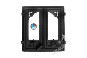 Drzwi D3 - 43x41 Cm Termometr 0-250°c Do Pieca Piecowe Wędzarni Żeliwne