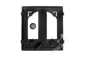 Drzwi D3 - 43x41 Cm Termometr 0-500°c Do Pieca Piecowe Wędzarni Żeliwne