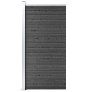 Panel ogrodzeniowy z WPC, 95x186 cm, czarny