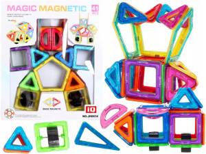 KLOCKI MAGNETYCZNE Układanka 3D EDUKACYJNE 41 el