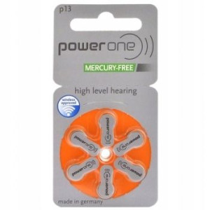 6 X Baterie Słuchowe Power One Varta 13 PR48
