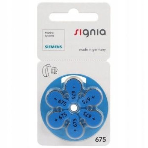 6 X Baterie Słuchowe Siemens Signia 675 PR44