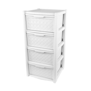 Lumarko Arianna Regał 4 Szuflady 82,5x38,5x39cm Kol. Biały (8025647)