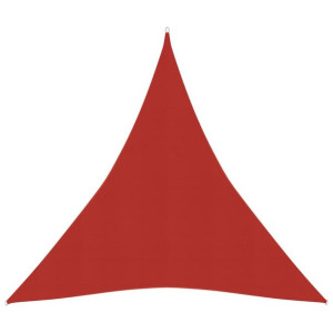 Żagiel przeciwsłoneczny, 160 g/m², czerwony, 5x7x7 m, HDPE