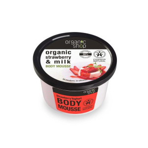 Mus do ciała pielęgnacyjny jogurt truskawkowy 250ml Organic Shop