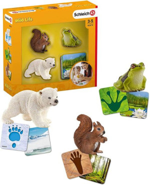 Schleich 42474 figurki i karty z serii Wild Life