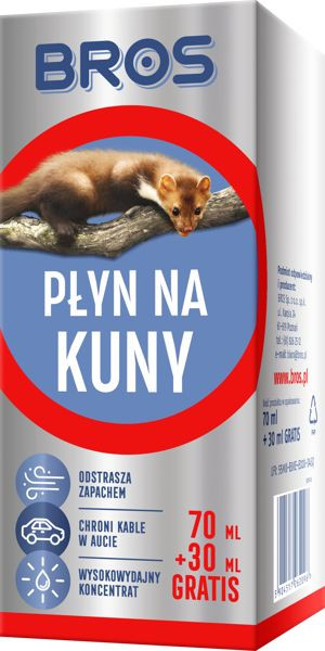 Płyn na kuny 70ml +30ml gratis BROS