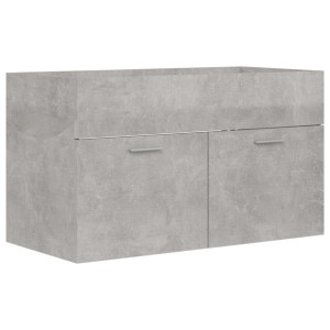 Szafka pod umywalkę, szarość betonu, 80x38,5x46 cm, płyta