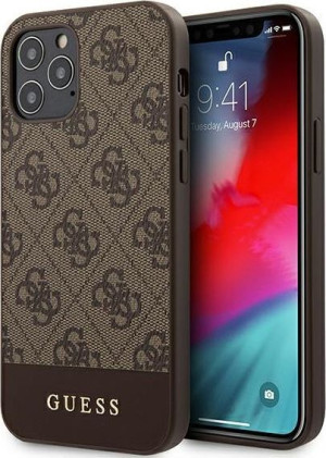 Guess 4g Stripe Iphone 12 Pro Max - Brown