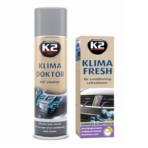 Zestaw: do klimatyzacji K2 Klima Doktor 500ml + Klima Fresh Blueberry 150ml