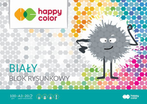 HAPPY COLOR Blok rysunkowy biały A3 Premium 100g 20 kartek