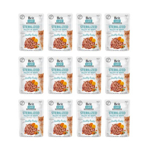 Pakiet Brit Care Cat Sterilized Fillets in Gravy Healthy Rabbit Fileciki z