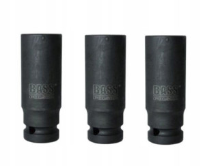 3x Nasadki Udarowe Długie Do Kół 1/2'' 17 19 21 Mm