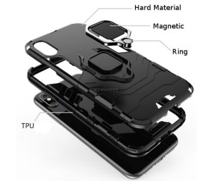 Etui SAMSUNG GALAXY A20/A30 ARMOR RING czarne