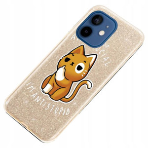 Etui Brokat 3w1 złoty do Iphone 12 12 Pro Wzory