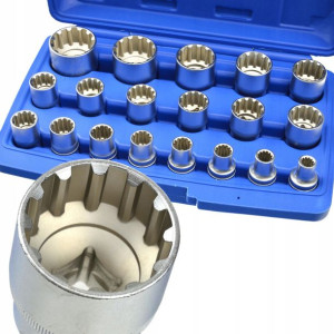 Zestaw Kluczy Nasadek 1/2'' Nasadki Spline 8-32mm