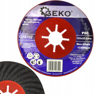 Tarcza Fibrowa Szlifowania Gresu Płytek 125mm P80