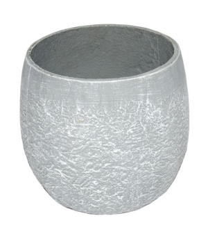 Donica ceramiczna M szara okrągła