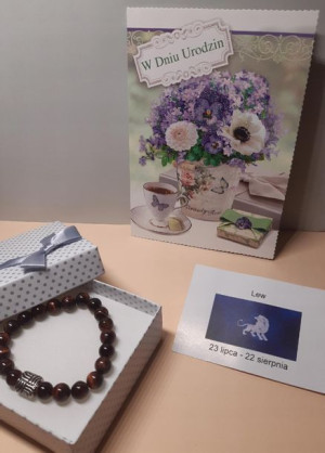 Zestaw Urodzinowy bransoletka z kamieni ZODIAK