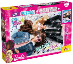 Puzzle 108el Barbie brokat - Best day