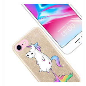 Etui case Brokat Złoty do Iphone 7 8 SE 2020 Wzory