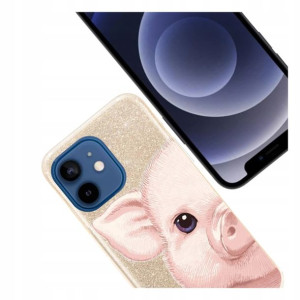 Etui case Brokat Złoty do Iphone 12 12 Pro Wzory