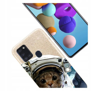 Etui case Brokat Złoty do Samsung A21s różne wzory