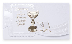Zaproszenie na komunię zestaw 10 szt ZK 5513C