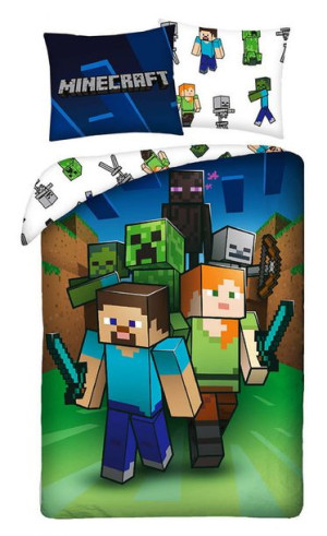 Pościel Minecraft 140x200  Creeper Alex PIG STIFF