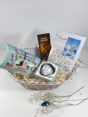 Pamiątka Bierzmowania Różaniec Zestaw Prezentowy