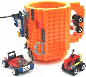 Kubek Kreatywny Lego + Klocki 10 Kolorów | Prezent Zestaw Xxl