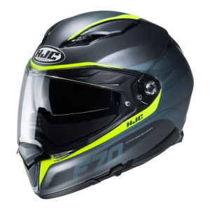 Kask HJC F70 FERON BLACK/FLO żółty fluo GRATISY