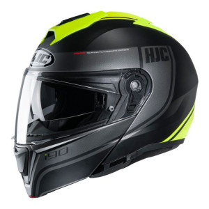 Kask HJC I90 DAVAN BLACK/FLO YELLOW czarny GRATISY