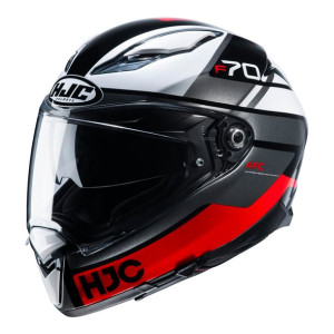 Kask HJC F70 TINO BLACK/WHITE/RED czerwony GRATISY