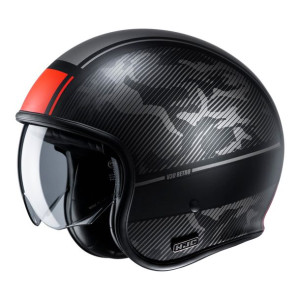 Kask HJC V30 ALPI BLACK/RED szary czerwony GRATISY