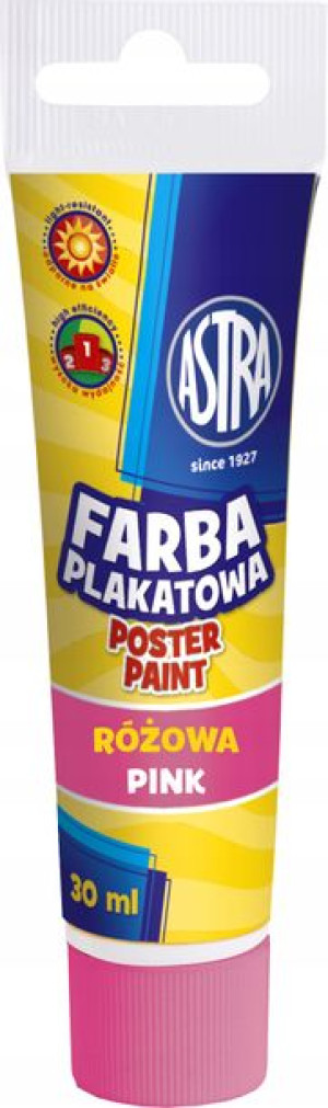 Farba Plakatowa Astra 30Ml Różowa Tuba