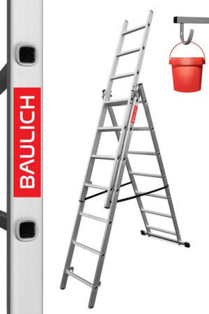 DRABINA aluminiowa 3x7 BAULICH CERTYFIKAT + GRATIS